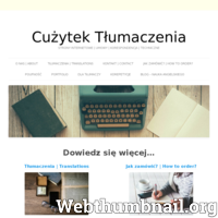 Strona przedstawia firmę tłumaczeniową z Łańcuta, czyli spod Rzeszowa. Firma Cużytek Tłumaczenia oferuje usługi tłumaczeniowe. Na stronie możemy znaleźć całe spektrum usług oraz dane kontaktowe do firmy. Niniejsza strona internetowa jest powiązana z blogiem, który zachęca do nauki języka angielskiego. I właśnie firma tłumaczy głównie z i na język angielski, niemiecki oraz inne języki europejskie.