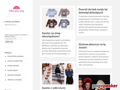 Jeśli poszukujesz modnych niecodziennych ubrań to ta strona jest właśnie dla Ciebie! Zapraszam serdecznie na blog modowy, w całości poświęcony modnym w tym sezonie kreacjom (a szczególnie zimowym) — sprawdź najnowszy wpis dotyczący zimowej garderoby! U nas dowiesz się, jakie ubrania nosimy w zimę 2016! Nie zwlekaj, bądź na czasie - wejdź na mojego bloga odzieżowego - ubrania.org. 
