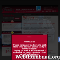 DRIVER Nauka Jazdy - Szkoła nauki jazdy DRIVER w Głogowie i Wschowie. Przeprowadzamy kursy na prawo jazdy w kategoriach B. na w terenie Głogowa, Wschowy i  okolicach. ./_thumb/www.driver-jazda.pl.png