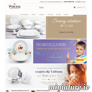 Niezmiernie miło jest nam gościć Państwa w sklepie Porcelis.pl. Nasza oferta zawiera szeroką gamę serwisów obiadowych i kawowych firmy Chodzież. Oferujemy kolekcje porcelany zarówno tradycyjne, nowoczesne jak i codziennego użytku. W porcelis.pl możecie Państwo kupić najwyższej jakości serwisy obiadowe, garnitury do kawy jak również zestawy obiadowow kawowe w atrakcyjnych cenach.

Dzięki ścisłej współpracy z producentem, oferujemy wyłącznie oryginalne produkty po konkurencyjnych cenach. Dbamy o wysoki standard obsługi klienta, dzięki czemu zakupy w sklepie Porcelis.pl spełnią Państwa oczekiwania. Oferujemy wyłącznie najwyższej jakości produkty firmy Chodzież.  ./_thumb/www.porcelis.pl.png