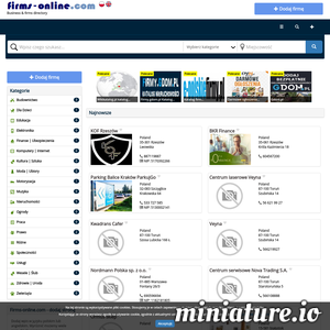 Udostępniamy ogólnoświatowy katalog stron Firms-online.com, który zdobył już poważanie odwiedzających online. Sieć internetowa to ogromna okazja na wspięcie się na szczyt indywidualnego biznesu. Daje nam nieograniczone możliwości handlowania, a także wiele wiedzy z każdej jednej dziedziny. Z mozołem można sobie wyśnić w obecnych porach codziennych obowiązków bez poczty mailowej, a także braku możliwości wysyłki folderów między użytkownikami sieci. Coraz większa potrzeba na usługi sieciowe dostępne na rynkach gospodarczych, mogą świadczyć o ciągłym budowaniu i rozwijaniu własnej marki wśród koncernów, które chcą promować w sieci swoją domenę. W tej kwestii posłużą każdemu katalogi firm, które prócz bezpłatnej wizytówki, dodadzą mocy dla strony w wyszukiwarkach takich jak Google i innych. 
Polecany wcześniej katalog witryn www Firms-online ze światową domeną com jest dla Państwa ogólnodostępny i liczymy na duże zainteresowanie. Wyróżnij z nami nazwę i przeglądaj listę solidne katalogi  ./_thumb1/firms-online.com.png