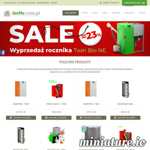 Ikotly.com.pl Piotr Więcko, to zakład z bogatym doświadczeniem. Na ogólnopolskim rynku istnieje od 2009 roku. Przodującą ofertą firmy jest kompleksowa realizacja inwestycji w budynkach jednorodzinnych. 

Przez cały czas swojej działalności biznes zdobywa cenne doświadczenia, podczas realizacji powierzonych zadań, budując przy tym profesjonalny zespół, który każdego dnia dzieli się zdobytą wiedzą z klientem, zarazem sprawiając, że usługi przez nich świadczone są na najwyższym poziomie. 

Rozwiązania proponowane przez zespół, zawsze są dopasowane do indywidualnych potrzeb kupujących, zarówno technicznie, jak i pod względem finansowym. 

Biznes oferuje również modernizację zamontowanych już kotłów, montując piece na pelet. Jest ono najtańszym rozwiązaniem, prowadzącym do usprawnienia systemu grzewczego w budynku. ./_thumb1/ikotly.com.pl.png