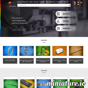 Zapraszamy na stronę internetową firmy Print-Partner, gdzie znajdziesz pełny katalog kilkadziesiąt tys. pozycji części zamiennych do maszyn poligraficznych i introligatorskich, same maszyny oraz zapoznasz się z ofertą serwisu naprawy konserwacji i utrzymania w dobrej sprawności tychże maszyn. Print Partner jest czołowym dostawcą części zamiennych i materiałów dla przemysłu poligraficznego w Polsce i na świecie. Firma funkcjonuje na rynku już od 20 lat wciąż zwiększając zakres oferowanych produktów i usług. Współpracuje z uznanymi na rynku, renomowanymi producentami podzespołów i materiałów eksploatacyjnych oraz samych części. Ponad 2 000 klientów w Polsce i na całym świecie. Oferuje w dobrej cenie wysokiej klasy urządzenia, podzespoły i akcesoria dla drukarni i introligatorni, oraz profesjonalny serwis wszelkich maszyn poligraficznych. Sprawdź zadzwoń 483630974 napisz info@print-partner.eu