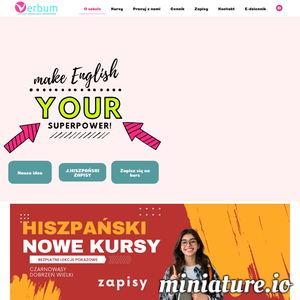 Centrum Edukacyjno-Szkoleniowe Verbum to mała, kameralna szkoła w Opolu – Czarnowąsach z drugim oddziałem w Dobrzeniu Wielkim. Jesteśmy na rynku już blisko 18 lat – początki naszej szkoły sięgają 2005 roku, kiedy to powstały pierwsze grupy dorosłych chcących uczyć się języka angielskiego. W kolejnych latach rozszerzyliśmy swoją ofertę o kursy języka niemieckiego oraz kursy dla dzieci. Nasi lektorzy, poza tym, że posiadają odpowiednie wykształcenie filologiczne oraz pedagogiczne, są osobami entuzjastycznymi, kochającymi swój zawód. Sprawiają, że nauka języków obcych to nie przymus, lecz przyjemna forma spędzania wolnego czasu.